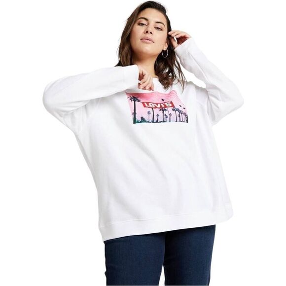 Levi’s Palm Tree Logo Graphic Sweatshirt - Picture 1 of 9